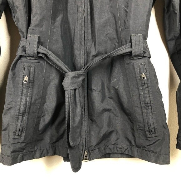 The North Face Hyvent Belted Rain Trench Coat Black Small - Picture 3 of 11